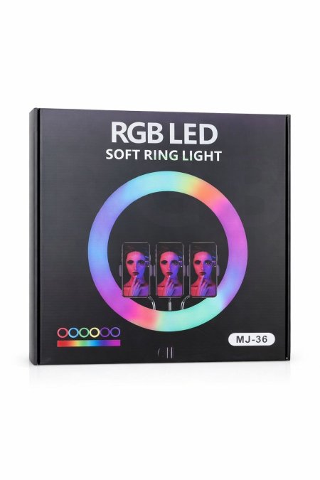 رينج لايت  RGB LED Soft Ring Light – موديل MJ-36 حجم وسط